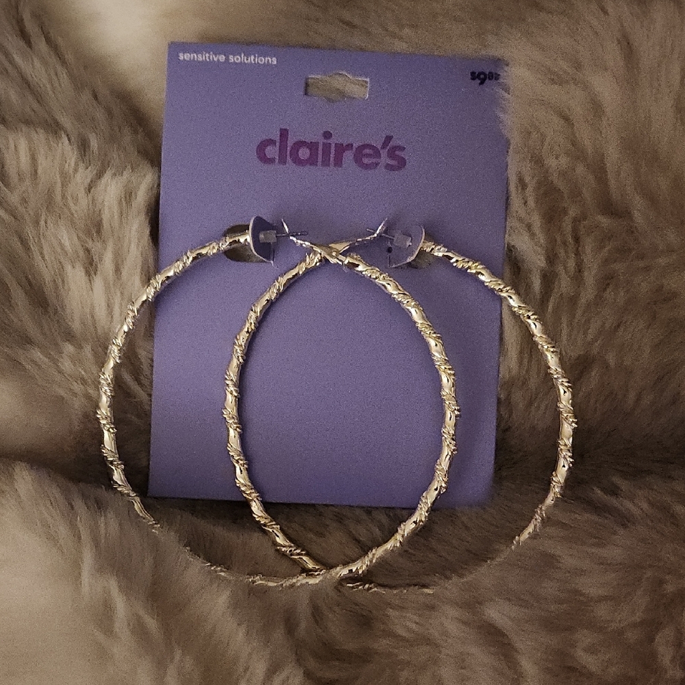 Claire's Silver Hoop Earrings
